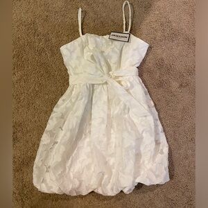 White floral dress spaghetti strap